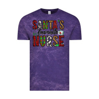 Cloud Purple santa's favorite nurse Vintage Tee - Jasminsmagicworld