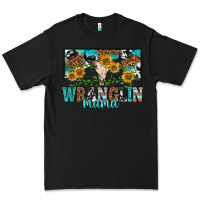Black wranglin mama Premium Tee - texasbilliewilder
