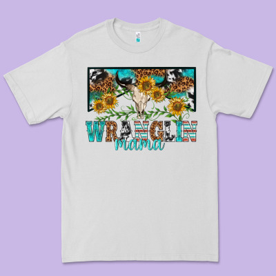Wranglin Mama Premium Tee Designed By Texasbilliewilder