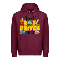 Burgundy best bus driver ever Premium Hoodie - NancyCooperArtShop