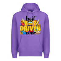 Purple best bus driver ever Premium Hoodie - NancyCooperArtShop