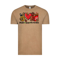 Vintage Coffee peace love  hot chocolate Vintage Tee - AdoDesignShop
