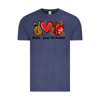 Vintage Denim peace love  hot chocolate Vintage Tee - AdoDesignShop