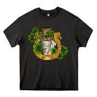 Asphalt st patricks day goat horseshoe shamrock Heavy Core Tee - RanaPortraitStore