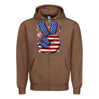 Chestnut peace 4th july Zipper Hoodie - NancyCooperArtShop