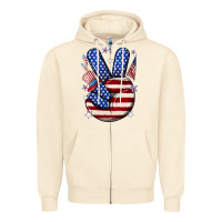 Sandshell peace 4th july Zipper Hoodie - NancyCooperArtShop