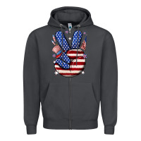 Smoke peace 4th july Zipper Hoodie - NancyCooperArtShop