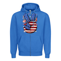 True Royal peace 4th july Zipper Hoodie - NancyCooperArtShop