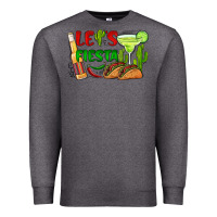 Charcoal Heather let's fiesta taco and beer Premium Sweatshirt - BarkalooDesign