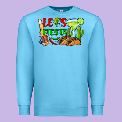 Let's Fiesta Taco And Beer Premium Sweatshirt Designed By Barkaloodesign