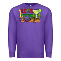 Purple let's fiesta taco and beer Premium Sweatshirt - BarkalooDesign