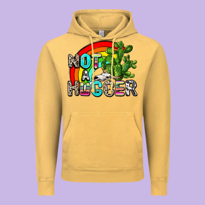 Not A Hugger Vintage Hoodie Designed By Adodesignshop