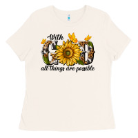 Bone with god all things are possible Ladies Tee - texasbilliewilder