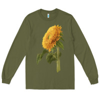 Army Green teddy bear sunflower Long Sleeve Tee - LillyAllenDesigns