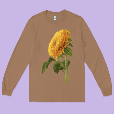 Teddy Bear Sunflower Long Sleeve Tee Designed By Lillyallendesigns