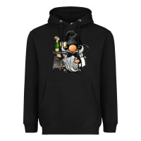 Black waiter gnome Heavyweight Hoodie - BarkalooDesign