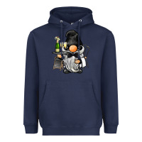 Navy waiter gnome Heavyweight Hoodie - BarkalooDesign