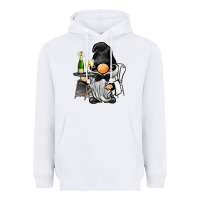 White waiter gnome Heavyweight Hoodie - BarkalooDesign
