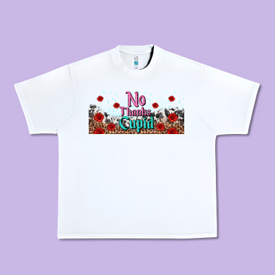 No Thanks Cupid Urban Heavy Tee Designed By Adodesignshop