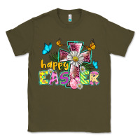 Army Green happy easter cross Classic Tee - BarkalooDesign