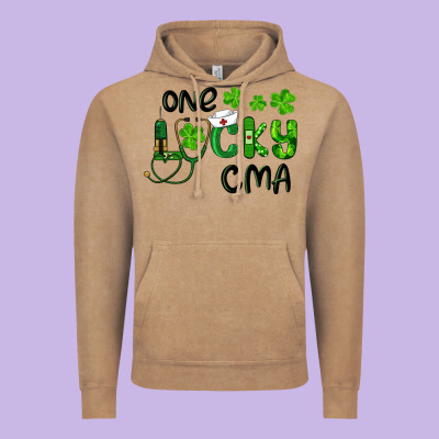One Lucky Certified Medical Assistant Cma Vintage Hoodie Designed By Ranaportraitstore