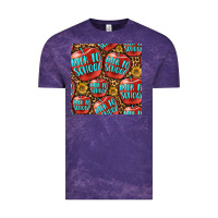 Cloud Purple back to school with apple seamless pattern Vintage Tee - BundleAndBundleShop