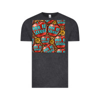 Vintage Black back to school with apple seamless pattern Vintage Tee - BundleAndBundleShop