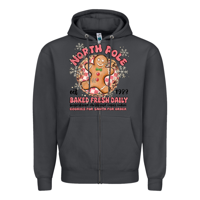 North Pole Baked Fresh Daily Zipper Hoodie by MaliasSmallBusiness | Teevron