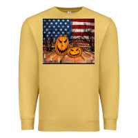 Antique Gold halloween american flag tumbler Premium Sweatshirt - Jasminsmagicworld