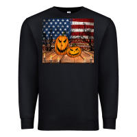 Black halloween american flag tumbler Premium Sweatshirt - Jasminsmagicworld