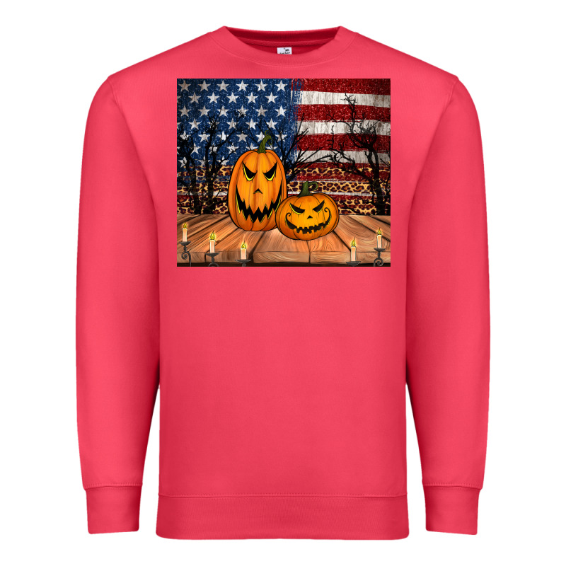 Halloween American Flag Tumbler Premium Sweatshirt by Jasminsmagicworld | Teevron