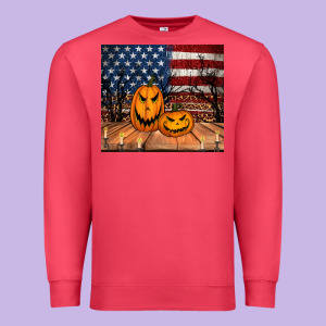 Halloween American Flag Tumbler Premium Sweatshirt Designed By Jasminsmagicworld
