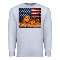 Heather Grey halloween american flag tumbler Premium Sweatshirt - Jasminsmagicworld