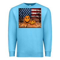Ocean Blue halloween american flag tumbler Premium Sweatshirt - Jasminsmagicworld