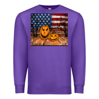 Purple halloween american flag tumbler Premium Sweatshirt - Jasminsmagicworld