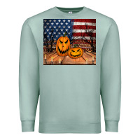 Seafoam halloween american flag tumbler Premium Sweatshirt - Jasminsmagicworld