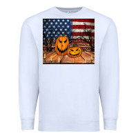 White halloween american flag tumbler Premium Sweatshirt - Jasminsmagicworld