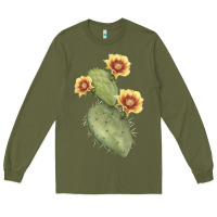 Army Green opuntia phaeacantha Long Sleeve Tee - LillyAllenDesigns