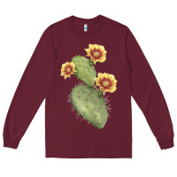 Burgundy opuntia phaeacantha Long Sleeve Tee - LillyAllenDesigns