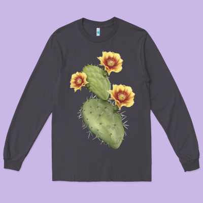Opuntia Phaeacantha Long Sleeve Tee Designed By Lillyallendesigns