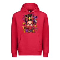 Cardinal mardi gras mama messy bun Premium Hoodie - texasbilliewilder