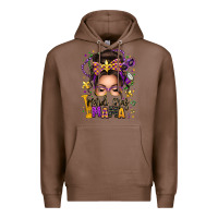 Chestnut mardi gras mama messy bun Premium Hoodie - texasbilliewilder