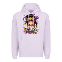 Lilac mardi gras mama messy bun Premium Hoodie - texasbilliewilder