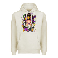 Oatmeal Heather mardi gras mama messy bun Premium Hoodie - texasbilliewilder
