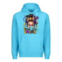 Ocean Blue mardi gras mama messy bun Premium Hoodie - texasbilliewilder