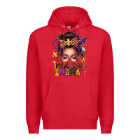 Red mardi gras mama messy bun Premium Hoodie - texasbilliewilder