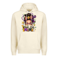 Sandshell mardi gras mama messy bun Premium Hoodie - texasbilliewilder