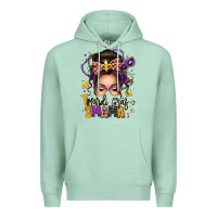 Seafoam mardi gras mama messy bun Premium Hoodie - texasbilliewilder