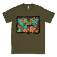 Army Green wooden cross background Classic Tee - BarkalooDesign