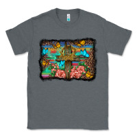 Charcoal Heather wooden cross background Classic Tee - BarkalooDesign